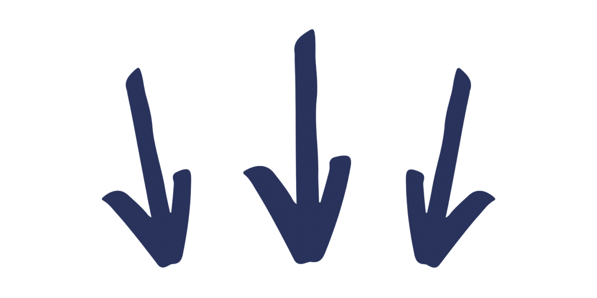 Pfeile zeigen nach unten