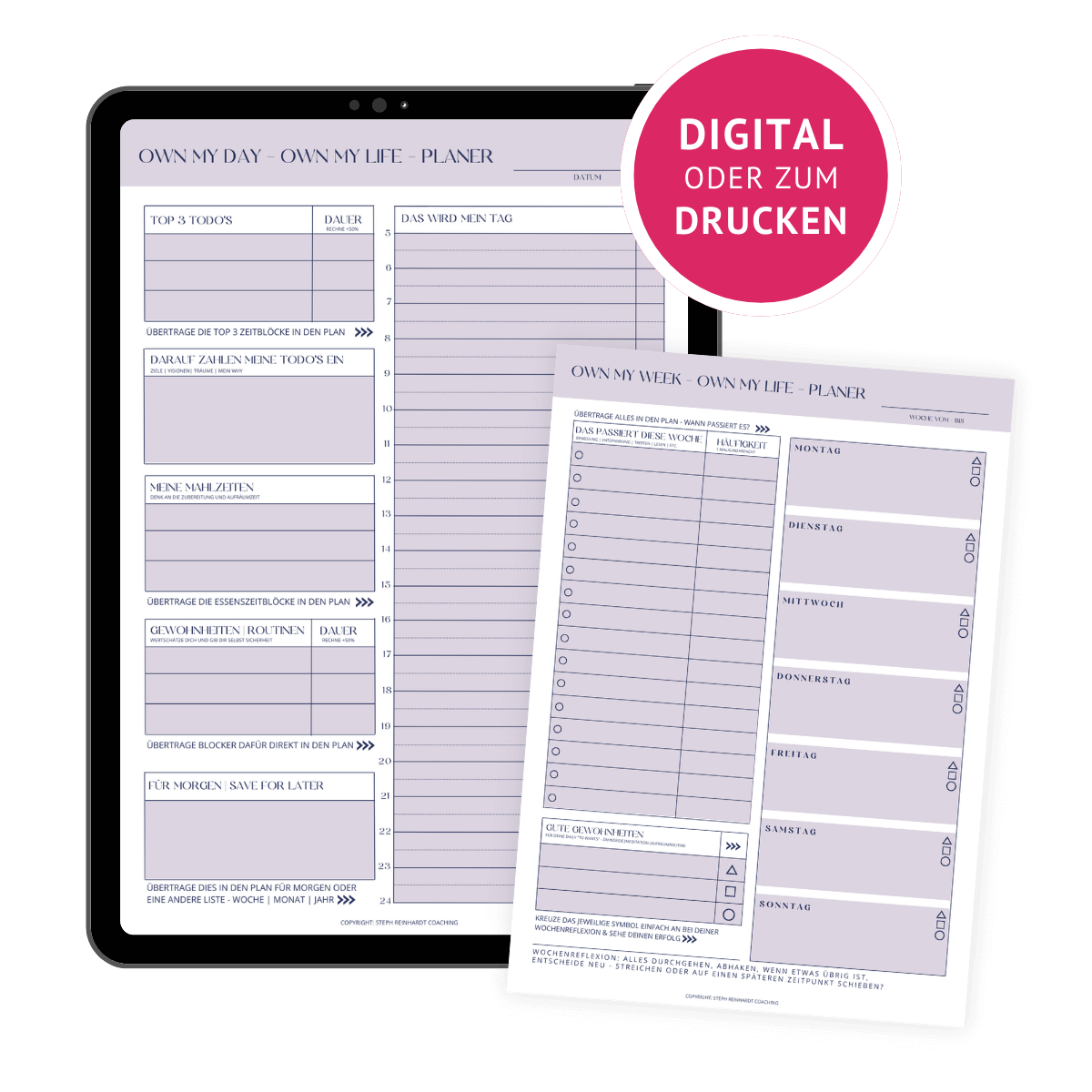 Umsetzungsplaner by Steph Reinhardt (Mockup)