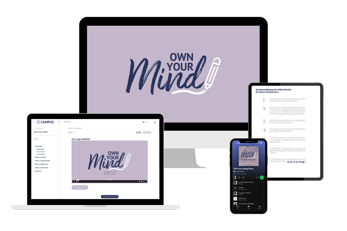 Own Your Mind - Journaling Kurs | by Steph Reinhardt (Mockup)
